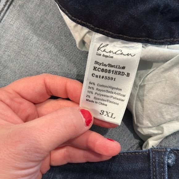 KanCan Raw Edge Zipper Skinny Jeans Size 3X - Picture 7 of 7